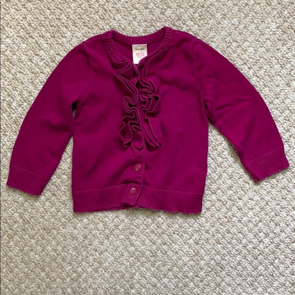 Fuschia cardigan! 🍭
